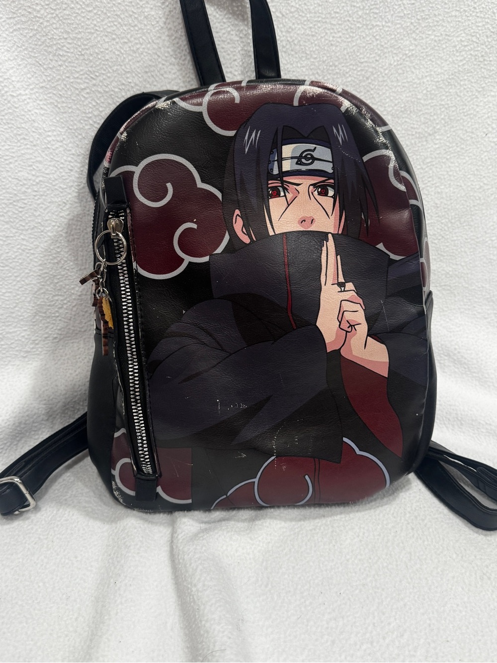 Itachi Akatsuki Graphic Black Mini Backpack